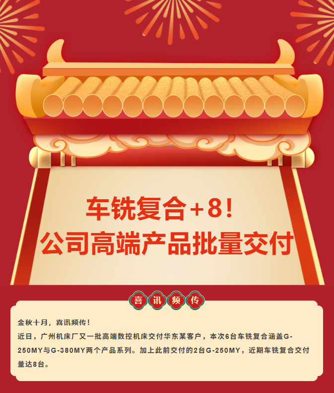 車銑復合+8！公司高端產品批量交付！(圖1)